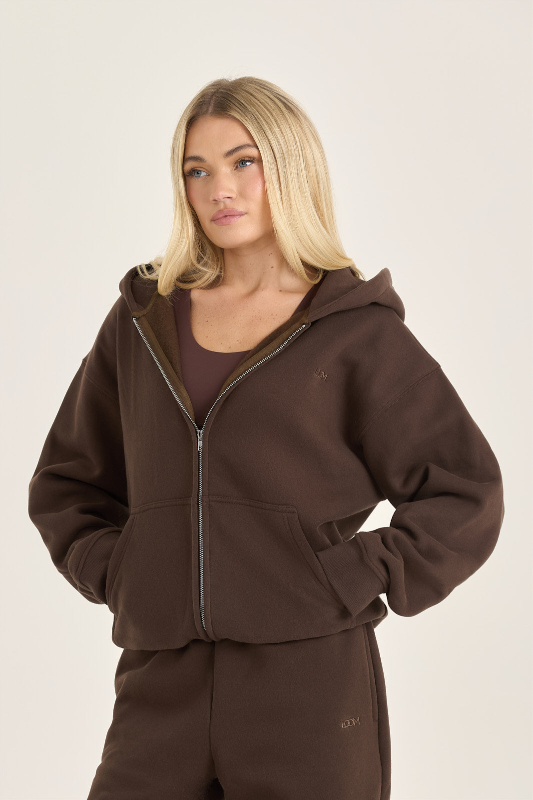 LOOM Oversized Zip Through Hoodie