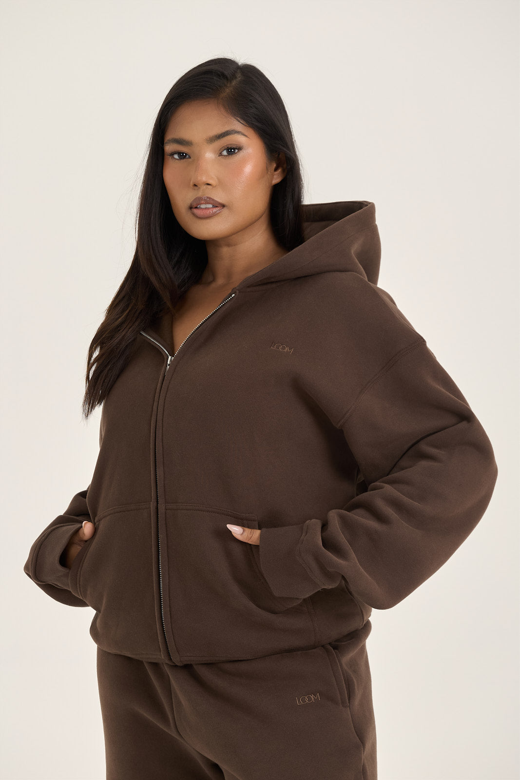 LOOM Oversized Zip Through Hoodie