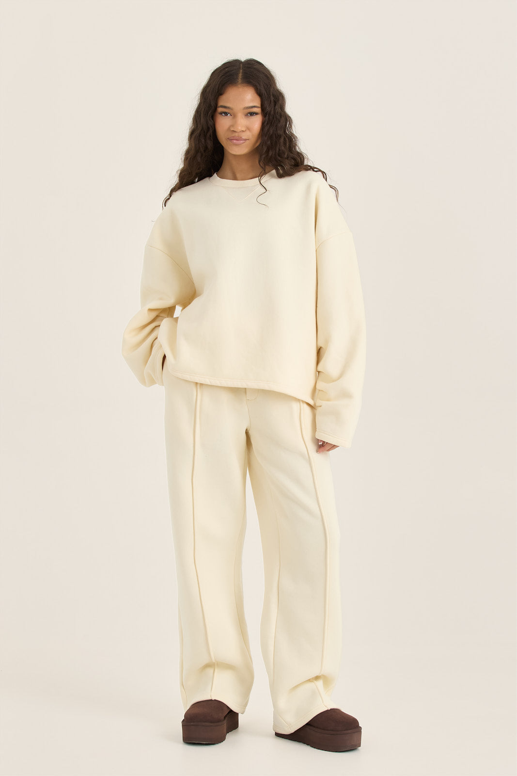 LOOM Ruched Sleeve Detail Sweat Shirt