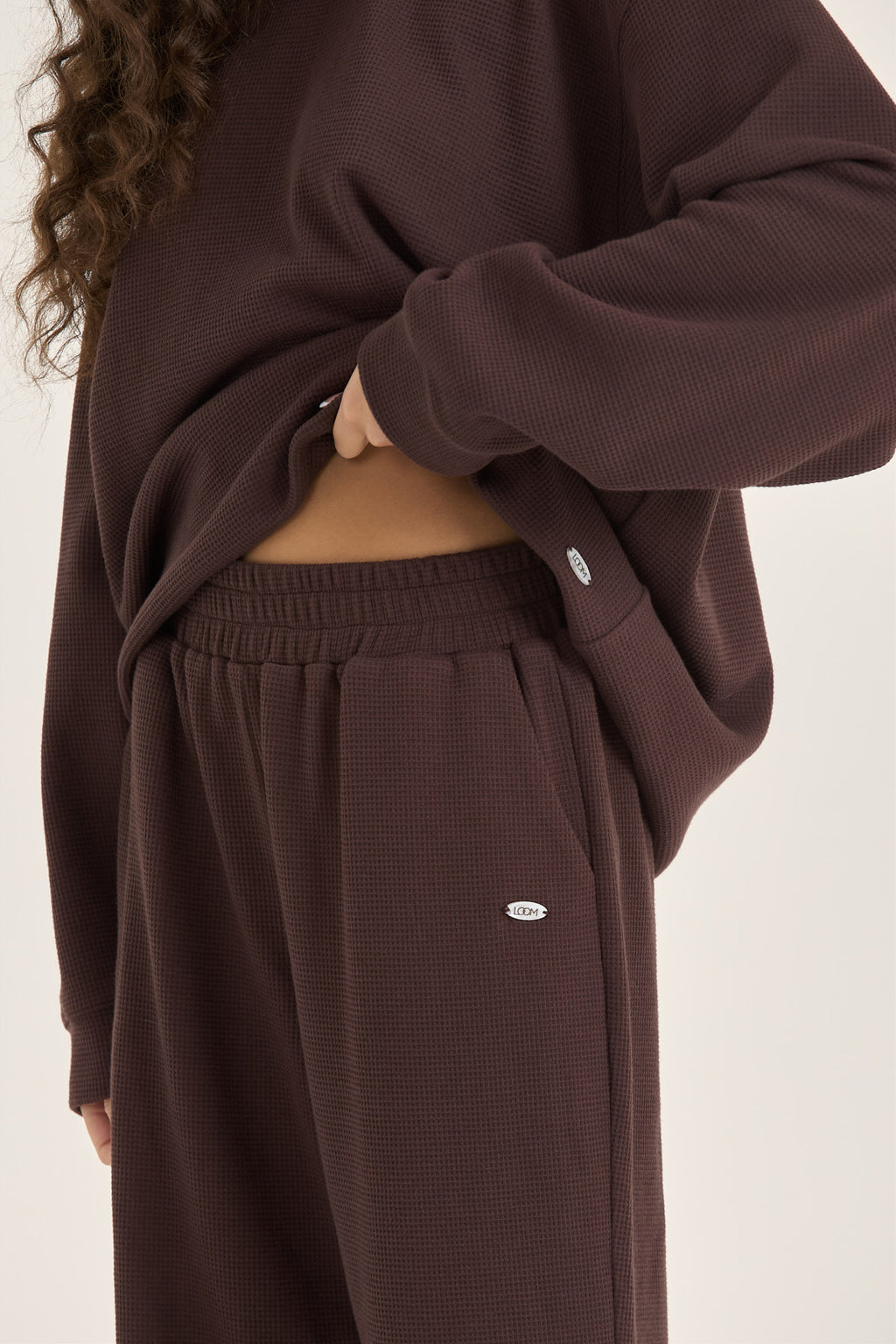 LOOM Waffle Wide Leg Trousers