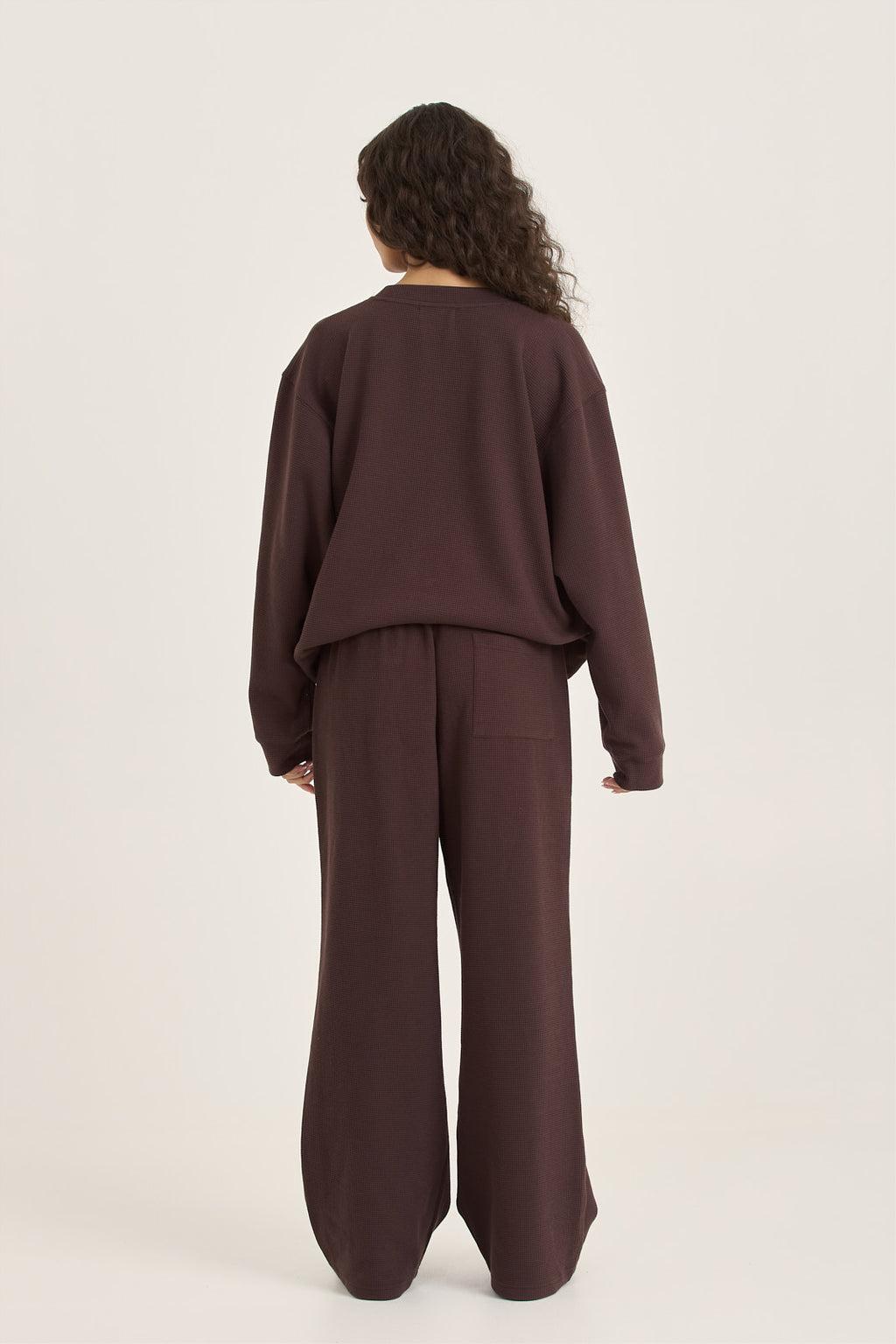 LOOM Waffle Wide Leg Trousers