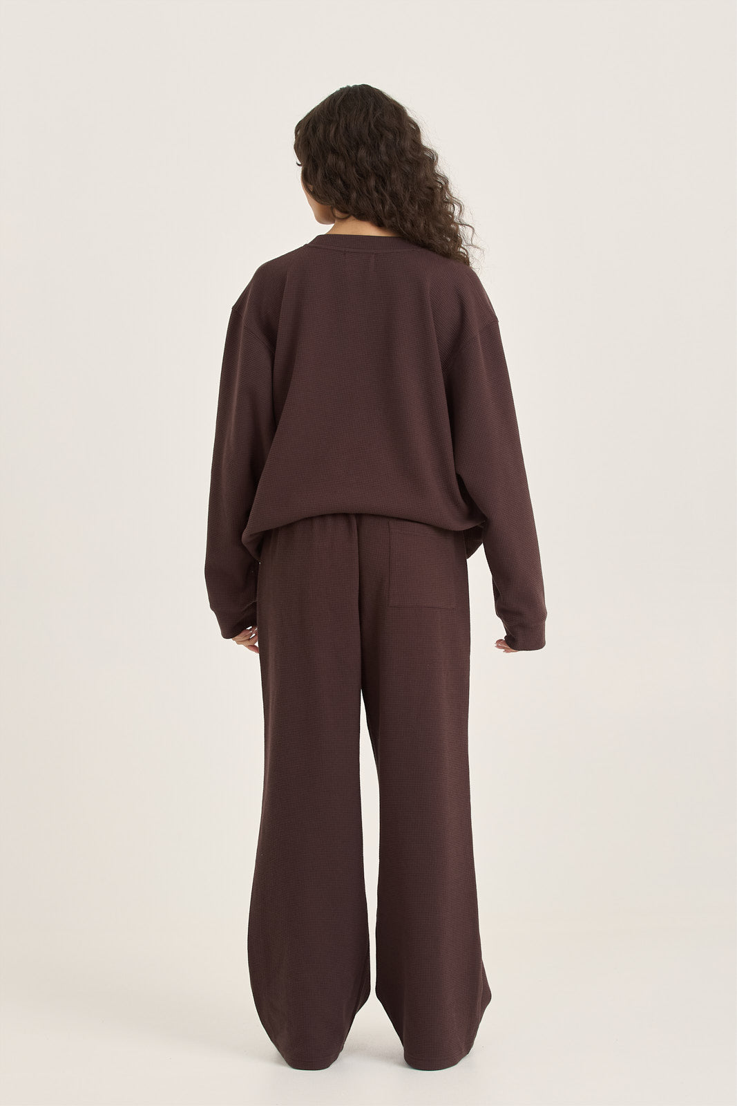LOOM Waffle Wide Leg Trousers