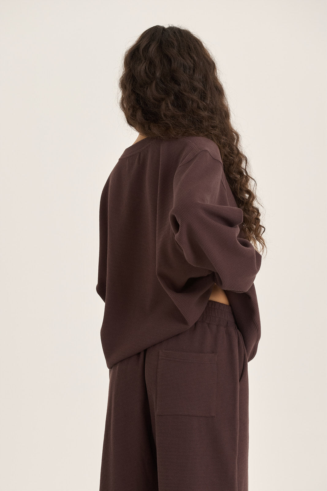 LOOM Waffle Wide Leg Trousers