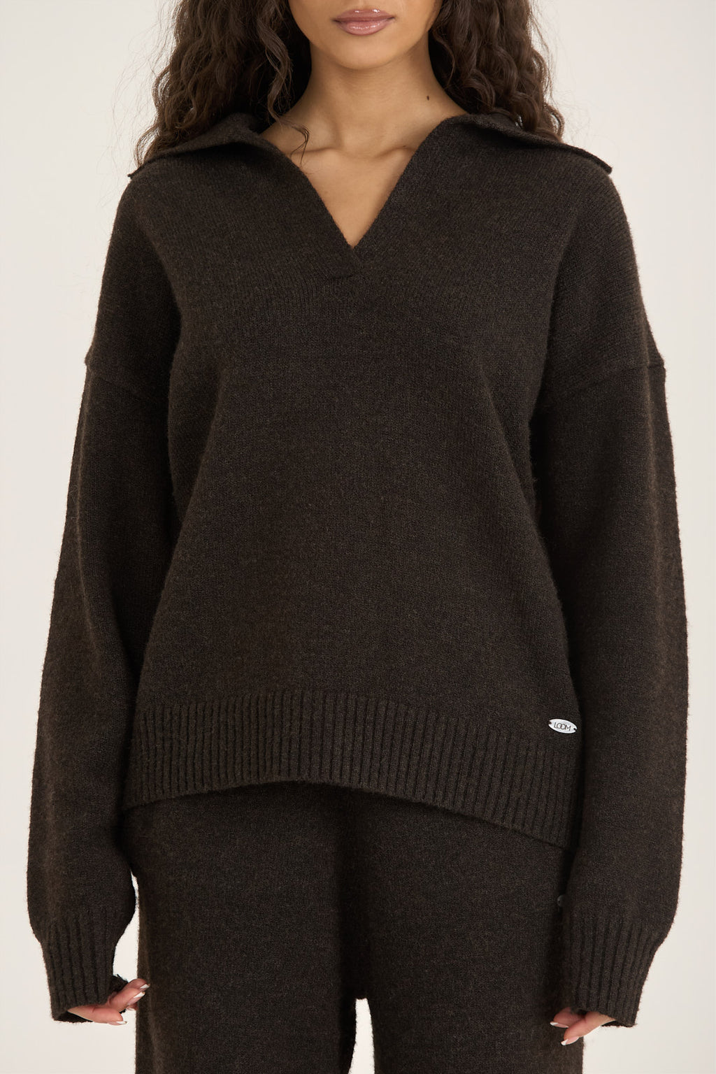 LOOM Knit Collared Sweatshirt