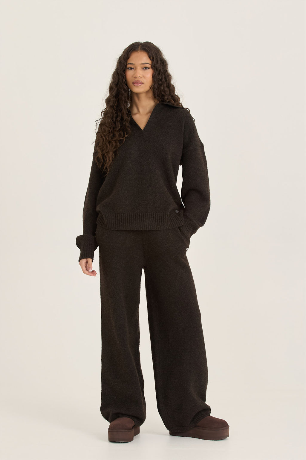 LOOM Knit Collared Sweatshirt