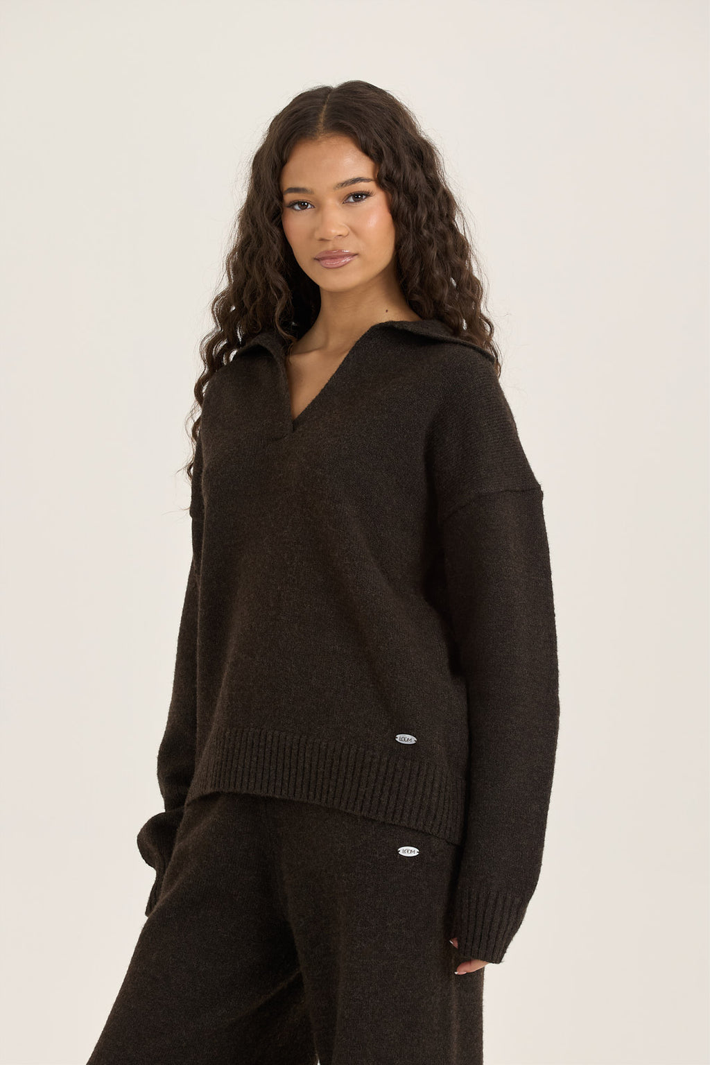 LOOM Knit Collared Sweatshirt