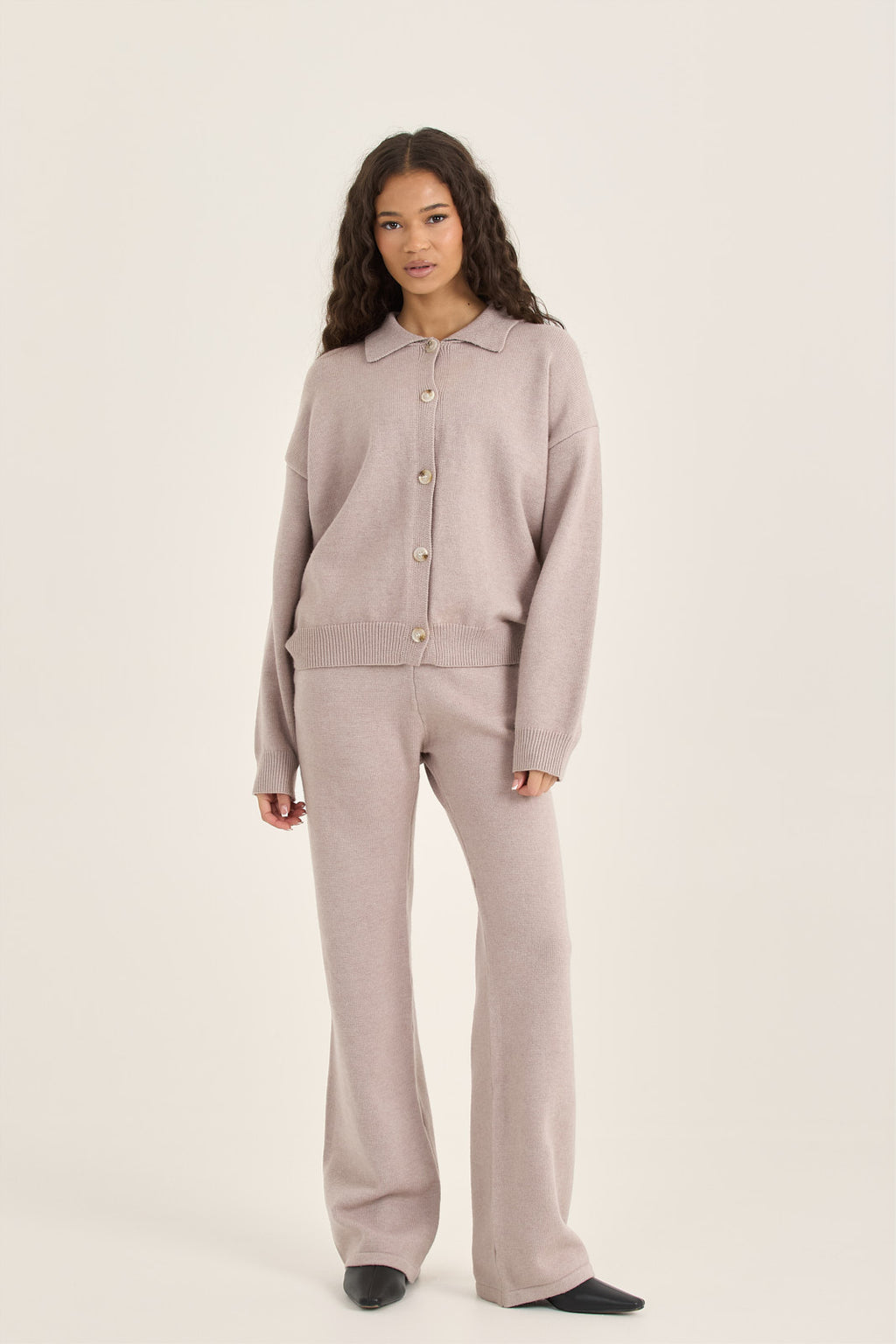 LOOM Soft Knit Straight Leg Trousers